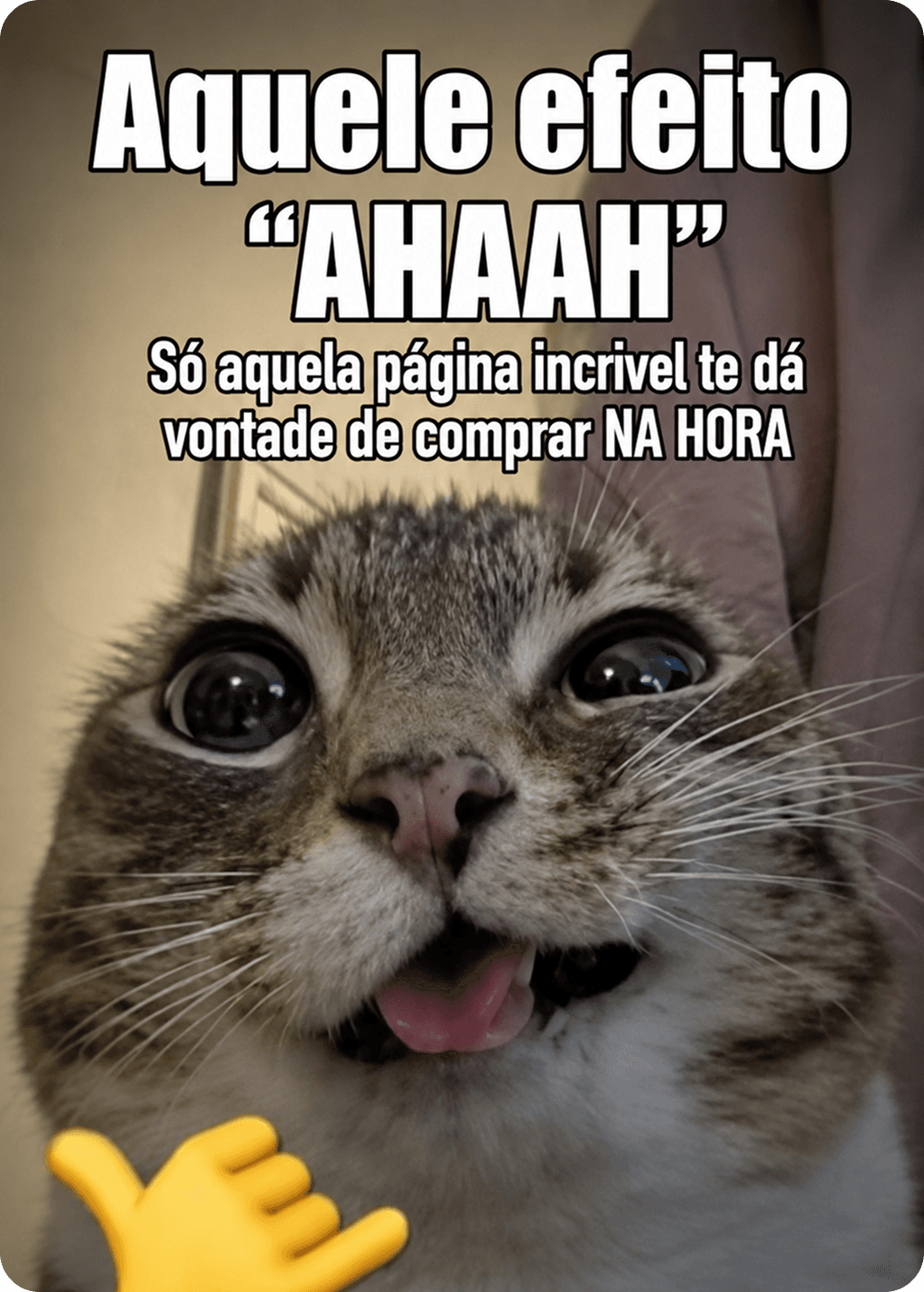Aquele efeito ahaa — só aquela página incrível te dá vontade de comprar na hora